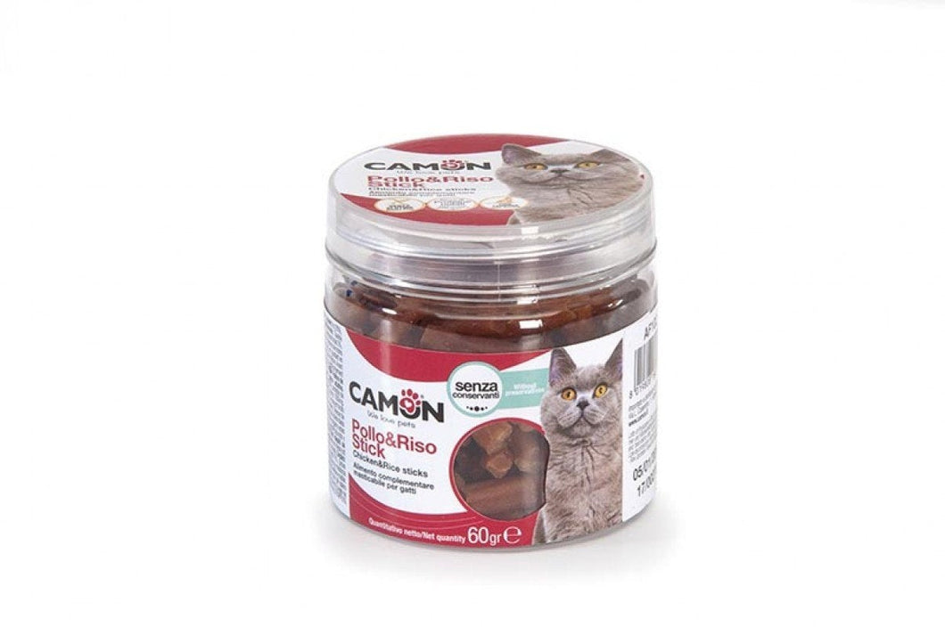 Camon מארז סטיקים עוף ואורז ללא גלוטן וחומר משמר - בתוספת טאורין