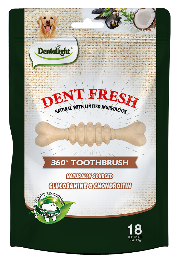 Dental Light דנט פראש - חטיף דנטלי מועשר בגלוקוזמין לחיזוק המפרקים