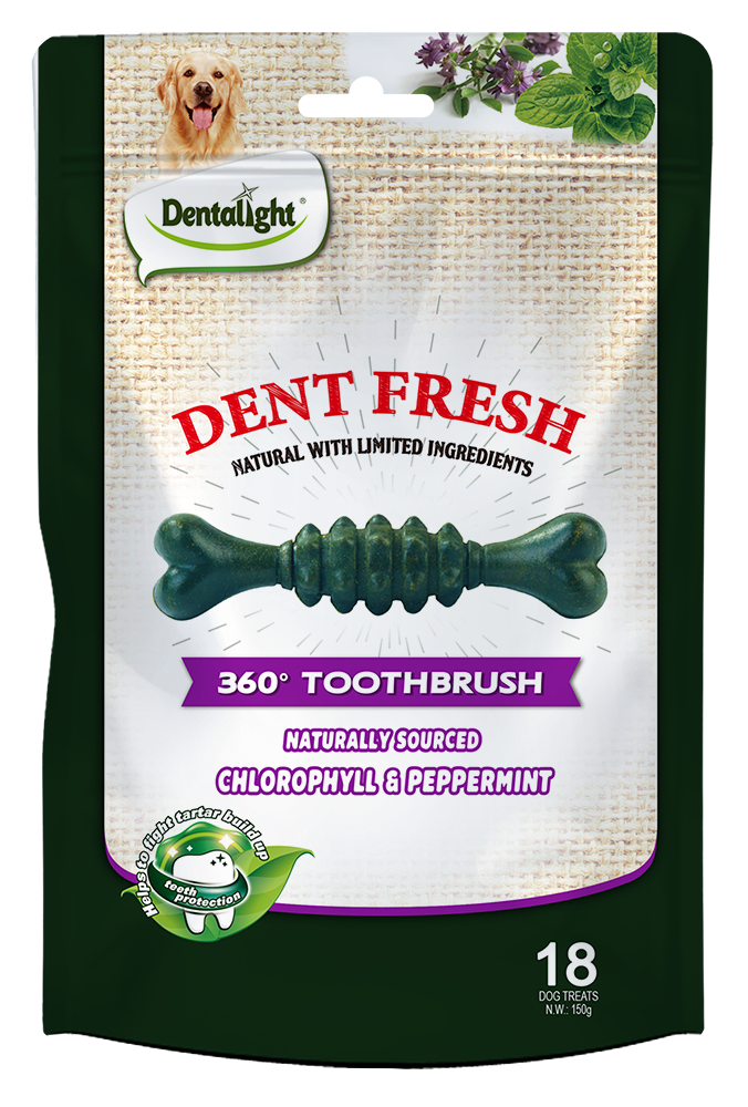 Dental Light דנט פראש - חטיף דנטלי מועשר בכלורופיל ומנטה לנטרול ניחוח פה