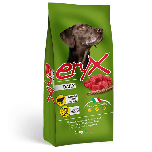 Eryx 15 ק״ג אריקס דיילי - כבש ואורז לכלבים בוגרים מכל הגזעים