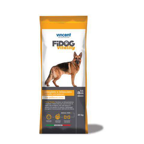 FiDOG פידוג - ויטליטי - עשיר בעוף ובקר לכלבים בוגרים מכל הגזעים