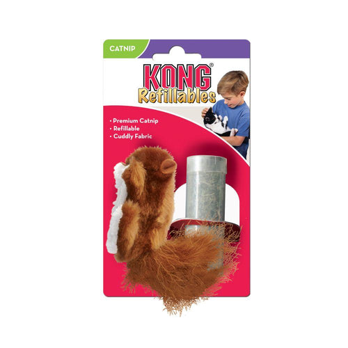 Kong משחקים לחתול בובת סנאי קונג - בובת סנאי מרשרשת עם מקום למילוי חוזר של קטניפ