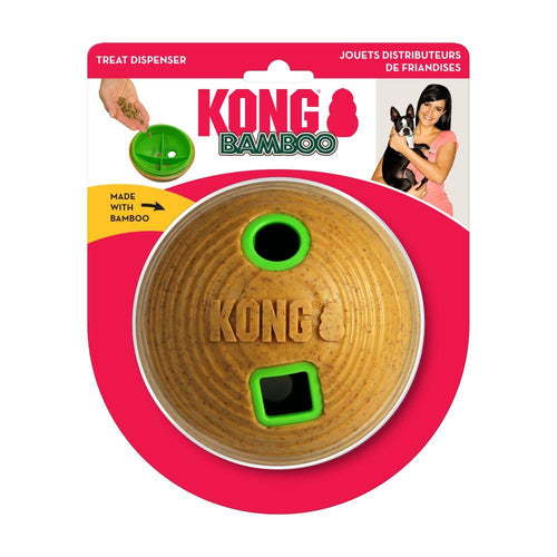 Kong משחקים לכלב כדור במבוק קונג - כדור במבוק למילוי חטיפים לכלב