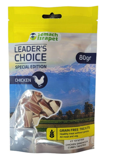 Leader's Choice לידרס צ'ויס - חטיף ללא דגנים לכלב - עוף בציפוי דג בקלה