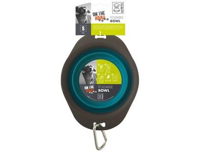 M-PETS קערת סיליקון ניידת מתחברת לרצועה - מושלם לטיולים ולחוף