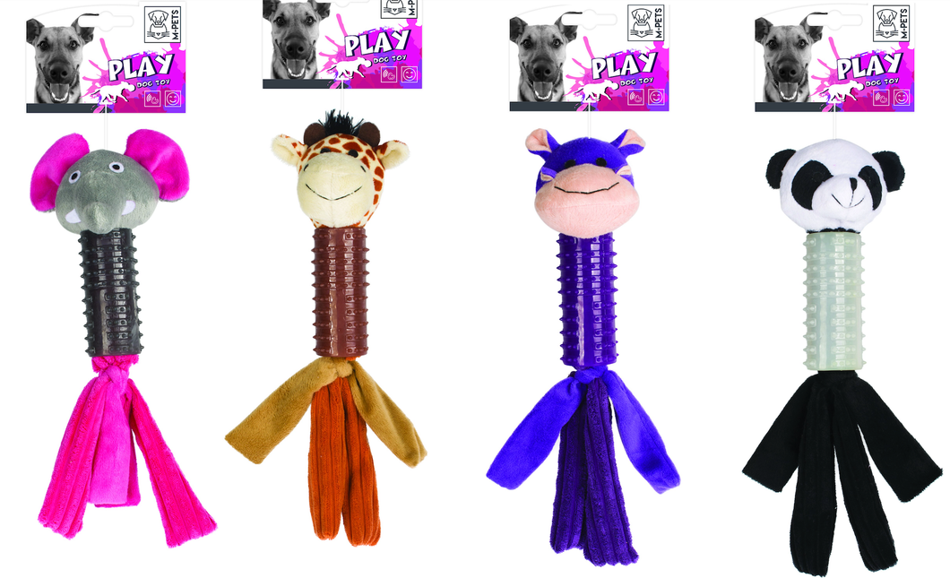 M-PETS משחקים לכלב בובה דנטלית לכלב עם פלסטיק דמוי צוואר מוארך - לכלב