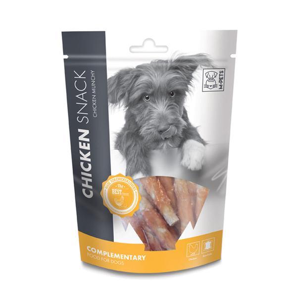 M-PETS אמפט צ'יקן מאנצ' - רול עורות מגולגל מצופה בעוף לכלב
