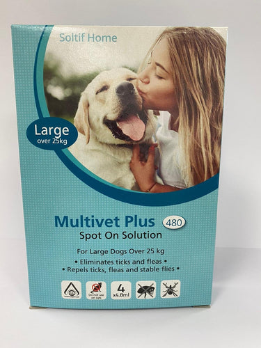 MultiVet טיפוח לכלב מולטי ווט - אמפולה להדברת פרעושים וקרציות - לכלב
