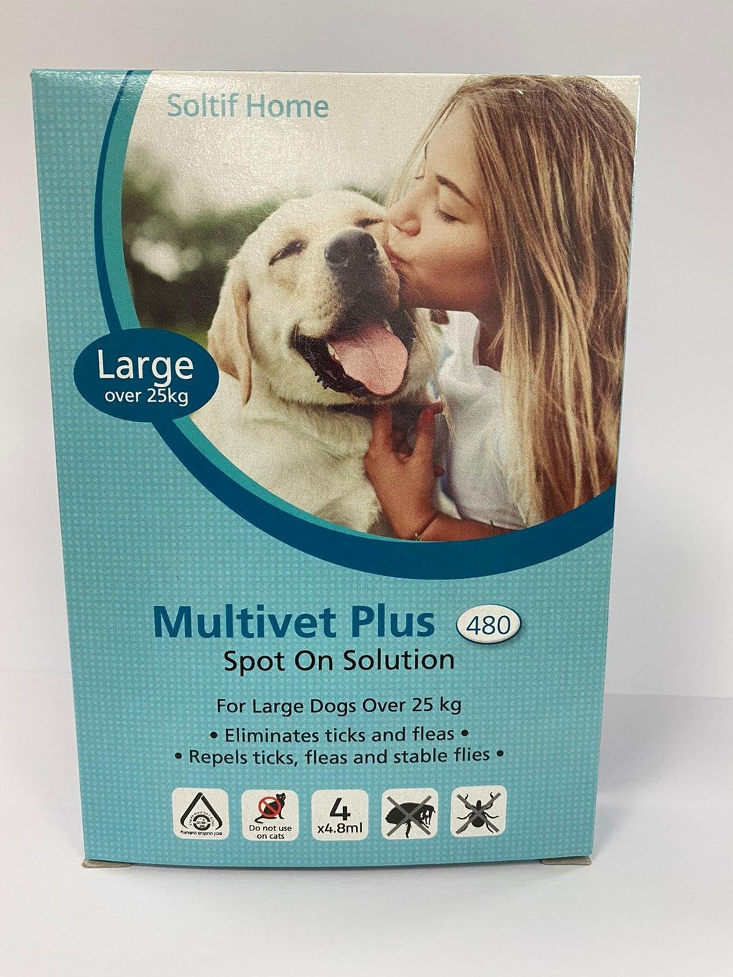 MultiVet טיפוח לכלב מולטי ווט - אמפולה להדברת פרעושים וקרציות - לכלב