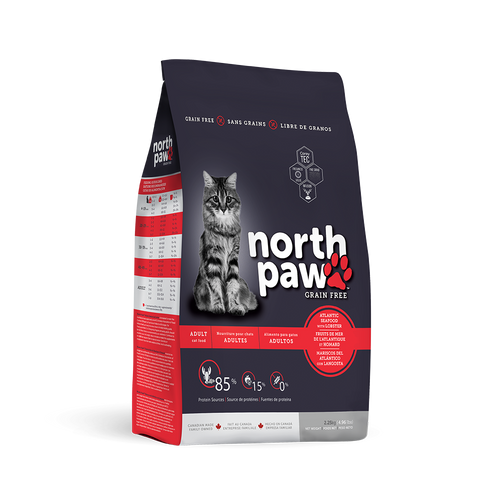 North Paw נורט פאוו - דגים אטלנטיים ולובסטר לחתולים בוגרים - ללא עוף