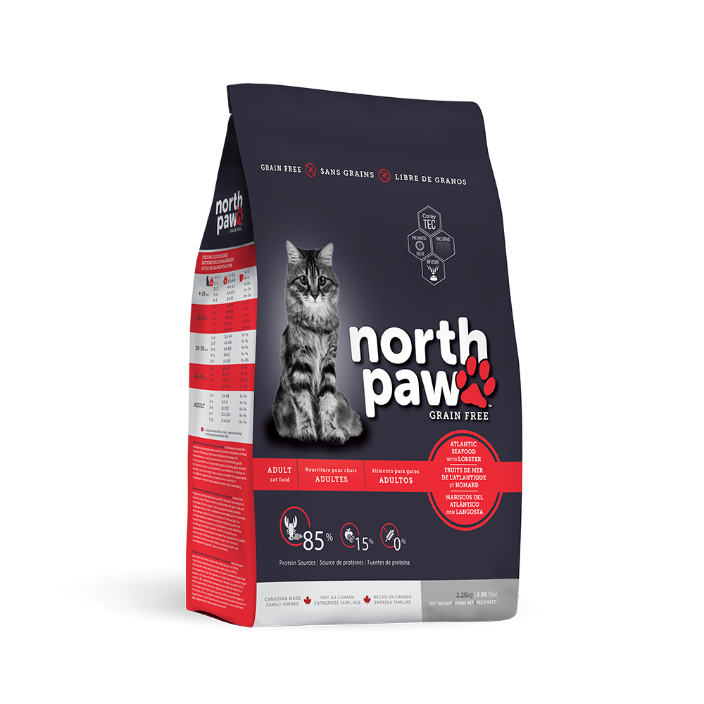 North Paw נורט פאוו - דגים אטלנטיים ולובסטר לחתולים בוגרים - ללא עוף