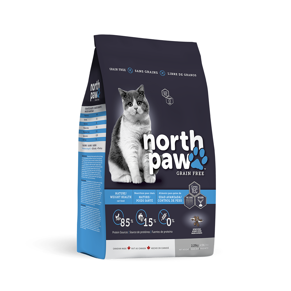 North Paw נורט פאוו - עוף ודגים ללא דגנים - לחתולים מבוגרים ובוגרים - דיאט