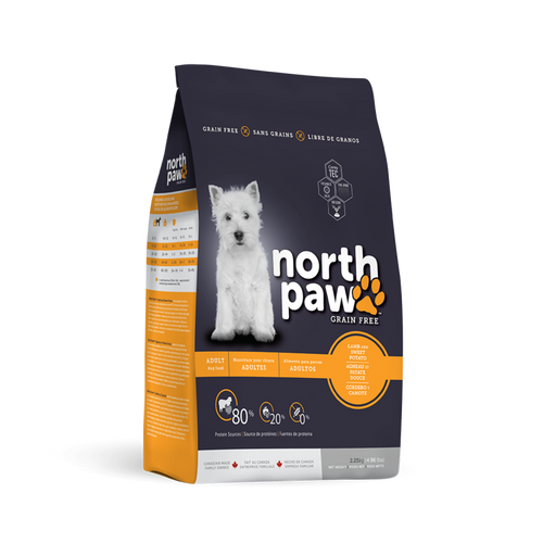 North Paw נורט פאוו - כבש ובטטה ללא דגנים בתוספת פרוביוטיקה - לכלבים בוגרים