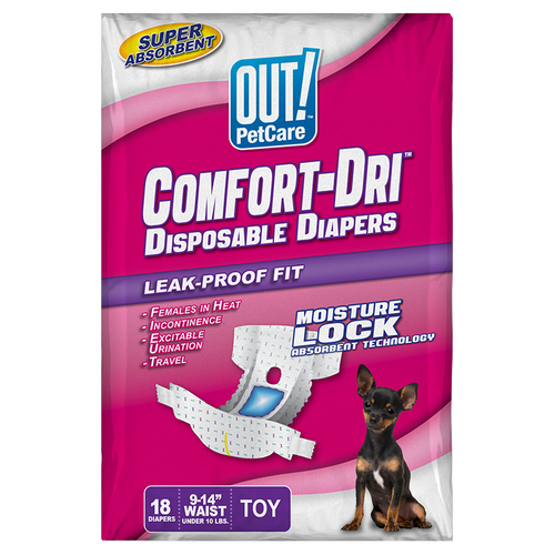 Petcare חיתול לכלבות מגזע קטן טוי עם מחוון רטיבות - OUT!