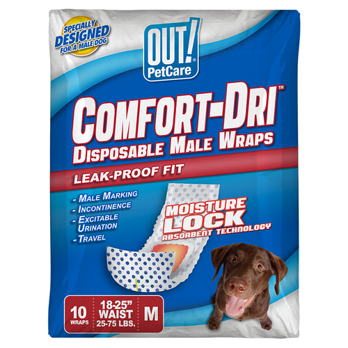 Petcare חיתול לכלבים זכרים בינוניים עם מחוון רטיבות - OUT!
