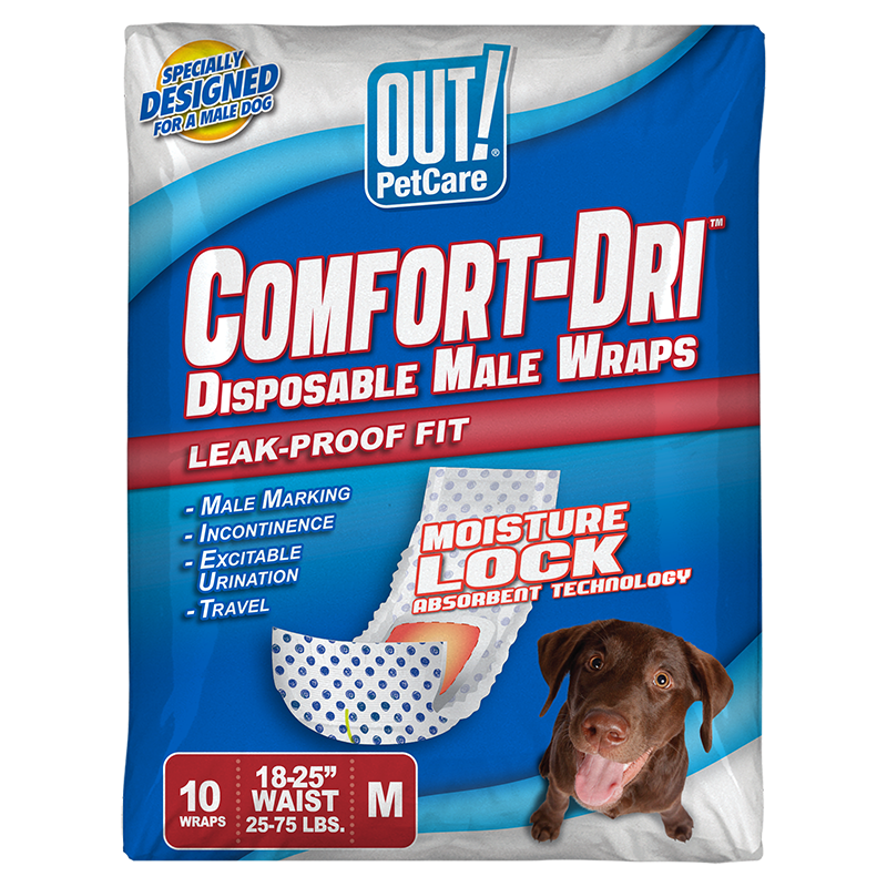 Petcare חיתול לכלבים זכרים בינוניים עם מחוון רטיבות - OUT!