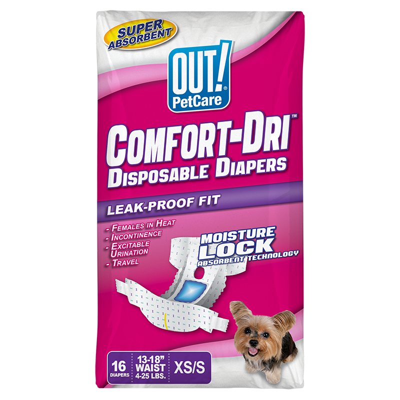 Petcare חיתול לכלבות נקבות קטנות עם מחוון רטיבות - OUT!