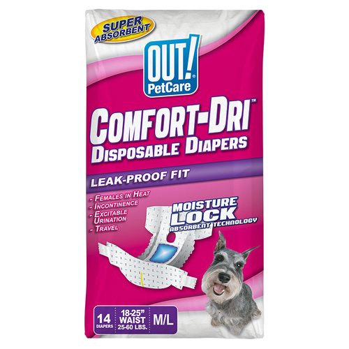 Petcare חיתול לכלבות נקבות בינוניות עם מחוון רטיבות - OUT!