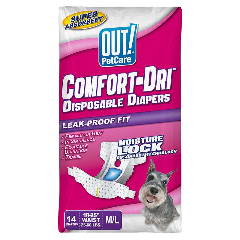 Petcare חיתול לכלבות נקבות בינוניות עם מחוון רטיבות - OUT!