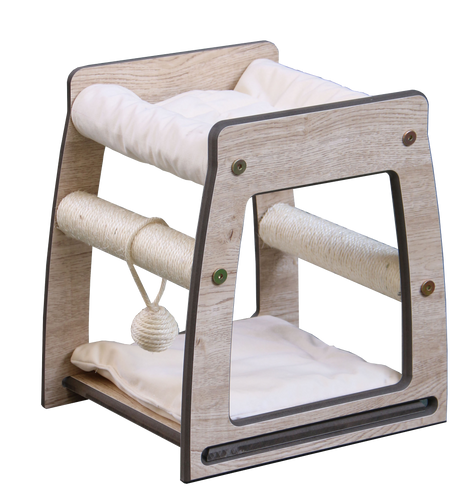 PetEx משחקים לחתול 35x35x40 מתקן גירוד לחתולים כולל אזור מנוחה