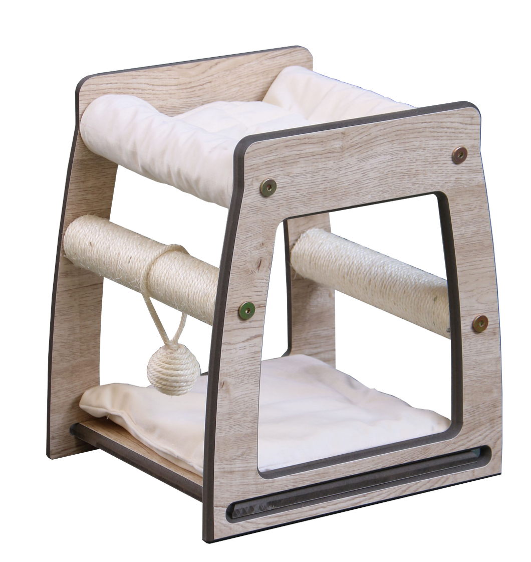 PetEx משחקים לחתול 35x35x40 מתקן גירוד לחתולים כולל אזור מנוחה