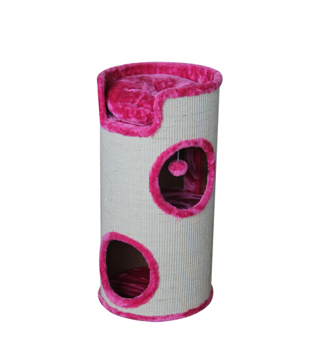 PetEx משחקים לחתול 35x35x70 מתקן גירוד ורוד לחתול במראה יוקרתי