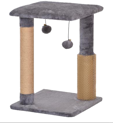 PetEx משחקים לחתול 48x35x35 מתקן גירוד איכותי לחתול עם שני עמודים