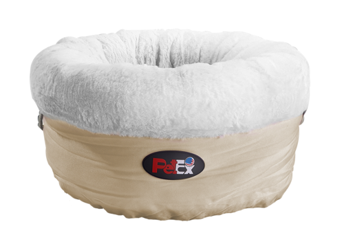 PetEx 50X50 מיטת Spun Sugar יוקרתית לכלבים בצבע קרם