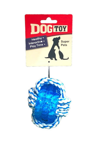 Super Pets משחקים לכלב כדור אחד כדור חבלים דנטלי לכלב עם סיליקון