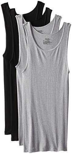 Hanes Men's 4-Pack Assorted A-Shirt