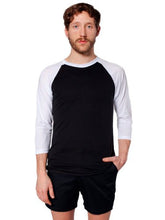 American Apparel Men's Unisex Poly-Cotton Raglan T-Shirt