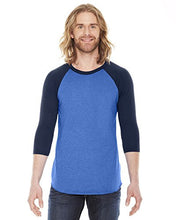 American Apparel Men's Unisex Poly-Cotton Raglan T-Shirt