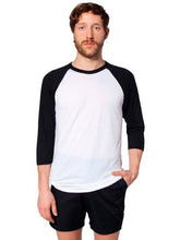 American Apparel Men's Unisex Poly-Cotton Raglan T-Shirt