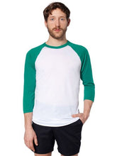 American Apparel Men's Unisex Poly-Cotton Raglan T-Shirt