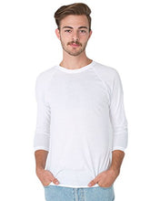 American Apparel Men's Unisex Poly-Cotton Raglan T-Shirt