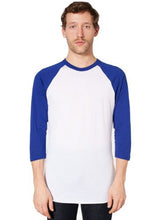 American Apparel Men's Unisex Poly-Cotton Raglan T-Shirt