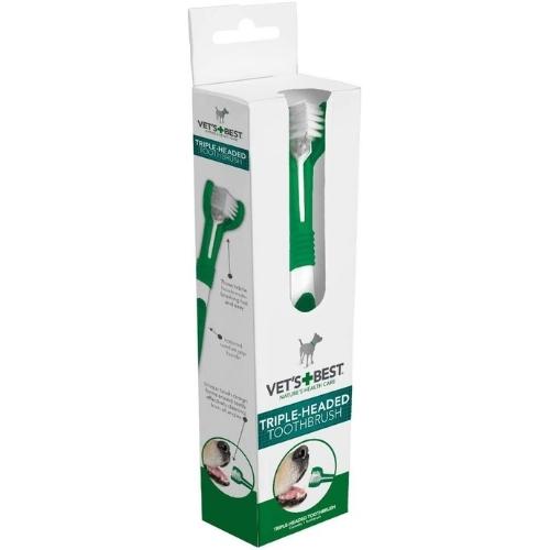 Vet's Best טיפוח לכלב מברשת שיניים וט בסט - מברשת שיניים איכותית לכלב ולחתול