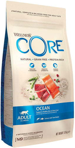 Wellness Core וולנס קור אושן - סלמון וטונה ללא דגנים - לחתולים בוגרים