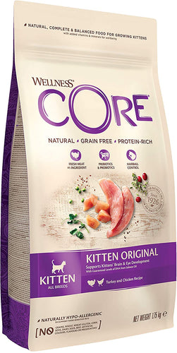 Wellness Core וולנס קור קיטן - עוף והודו ללא דגנים - לחתולים גורים