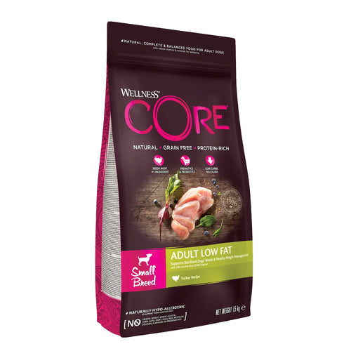 Wellness Core וולנס קור ללא דגנים - הודו עם עוף - לכלבים בוגרים מגזע קטן - דיאט